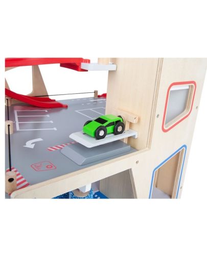 Дървена играчка Small Foot - Паркинг за коли - 7