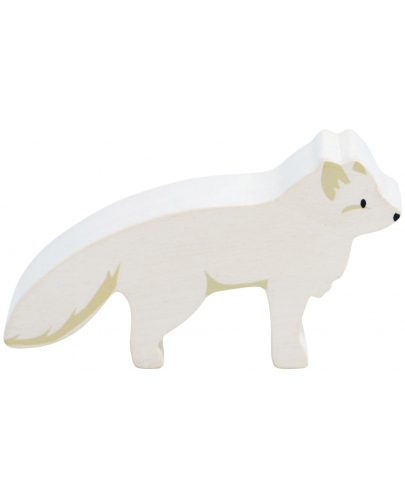 Дървена фигурка Tender Leaf Toys - Арктическа лисица - 1