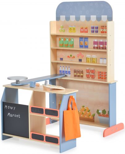 Дървена играчка Moni Toys - Супермаркет  - 4