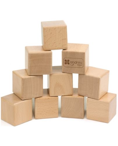 Дървена играчка Andreu toys - Сензорни кубчета - 2