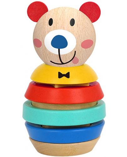 Дървена низанка Tooky Toy - Bear - 1