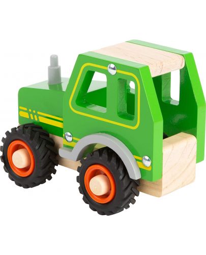 Дървена играчка Small Foot - Трактор, зелен - 2