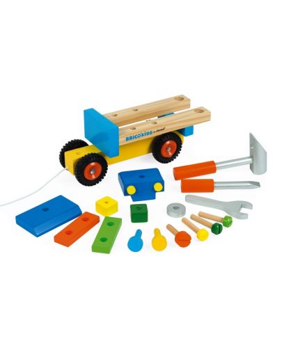 Дървена играчка Janod - Сглоби си сам, камион - 4