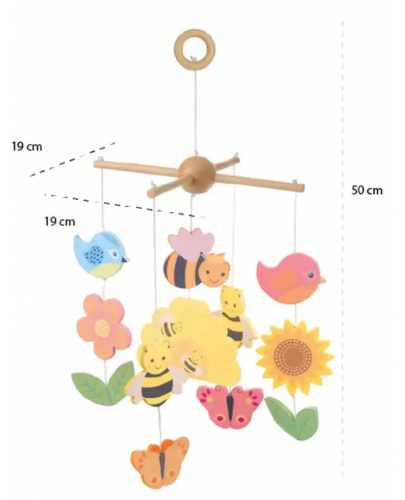 Дървена висяща играчка Orange Tree Toys - Градина, Spring Garden - 4