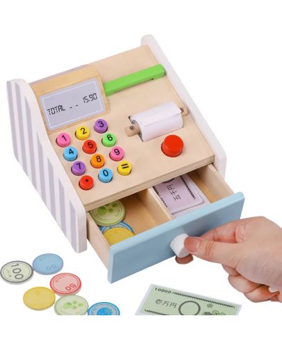 Дървена играчка Smart Baby - Касов апарат - 4