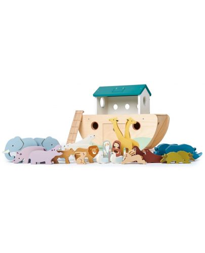 Дървен комплект фигурки Tender Leaf Toys - Ноев ковчег с животни - 4