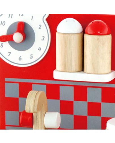 Дървена играчка Viga - Червена кухня - 3