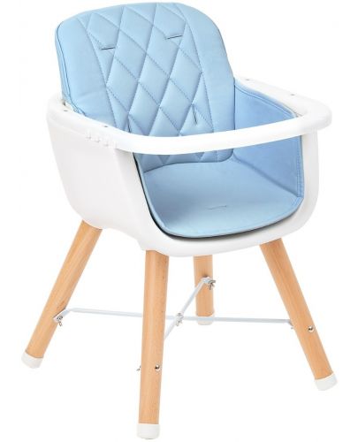 Дървено столче за храненe Kikka Boo - Woody, синьо - 5