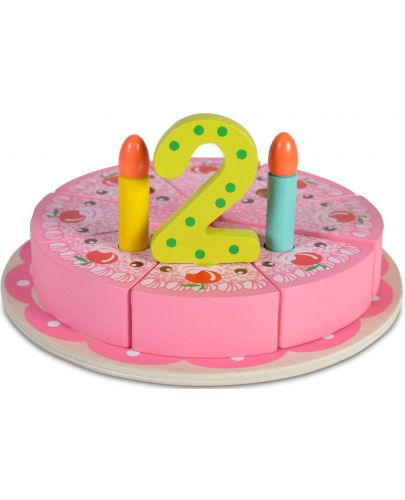 Дървена играчка Moni -  Торта Happy Birthday - 4