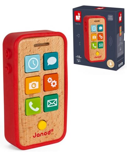 Дървена Играчка Janod - Телефон, със звук - 2