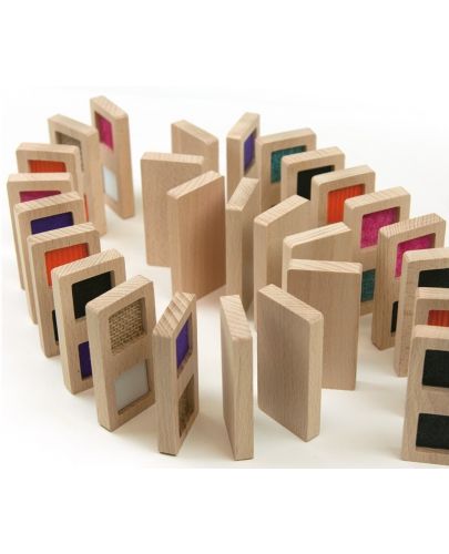 Дървена игра Andreu toys - Сензорно домино за тактилно разпознаване - 3