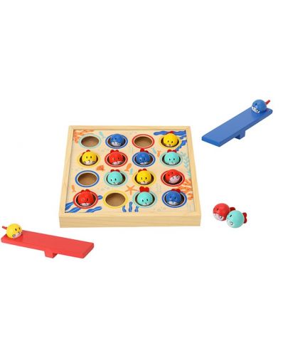Дървена детска игра Tooky Toy - Летящи рибки - 1