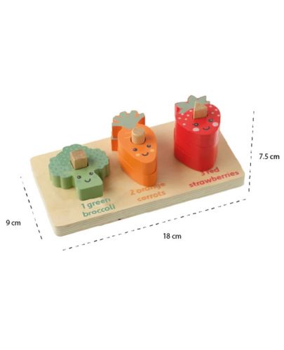 Дървена играчка за сортиране Orange Tree Toys - Зеленчуци - 3