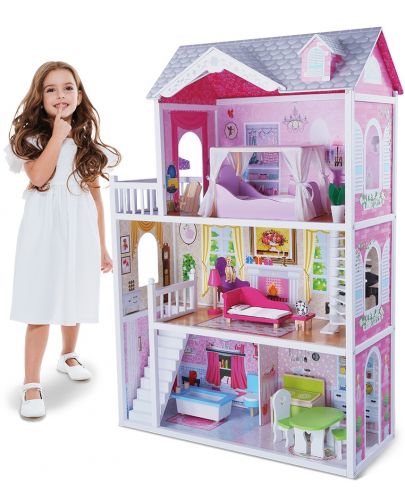 Moni Дървена Къща за кукли Aria 4107 - 2