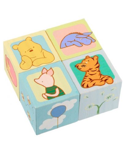 Дървени кубчета Orange Tree Toys - Мечо Пух - 3