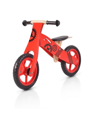 Дървен балансиращ велосипед Moni Toys, 5017, червен - 1