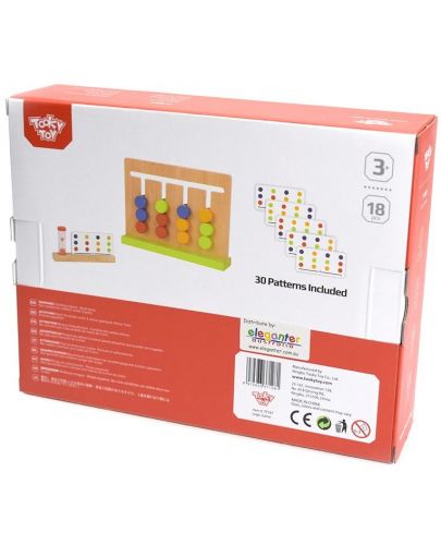 Дървена детска логическа игра Tooky Toy - Цветове - 4
