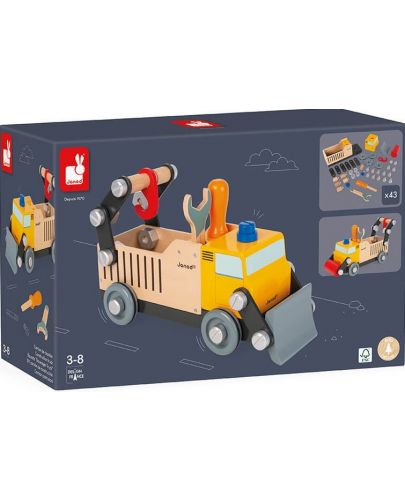 Дървена играчка Janod - Направи си камион Diy Brico Kids - 1
