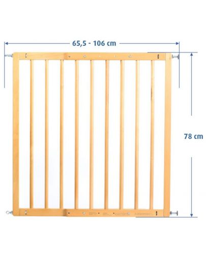 Дървена преграда за врата или стълби Reer, 65.5-106 х 75 cm - 2