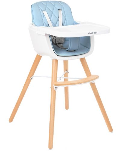 Дървено столче за храненe Kikka Boo - Woody, синьо - 1