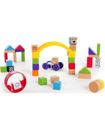 Дървена играчка Hape - Кубчета за откриватели - 1