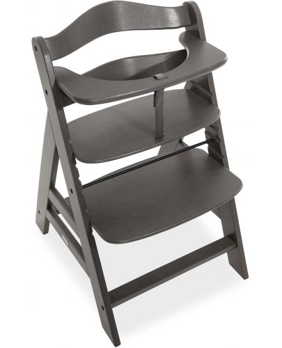 Дървено столче за хранене Hauck - Alpha Plus Select, charcoal - 4