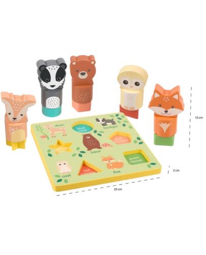Дървен 3D пъзел Orange Tree Toys - Горски животни - 4
