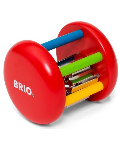 Дървена дрънкалка Brio, цветна - 1