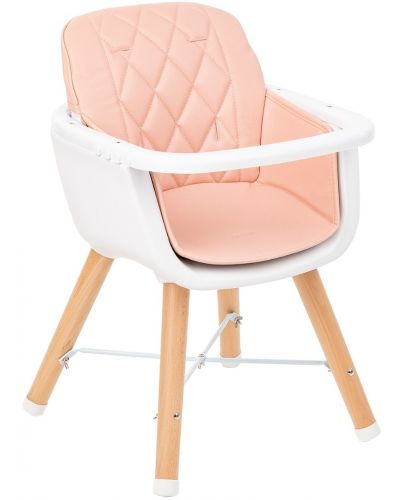 Дървено столче за храненe Kikka Boo - Woody, розово - 5