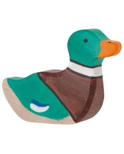 Дървена фигурка Holztiger - Плаващ паток - 1