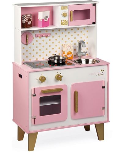 Дървена кухня Janod - Candy Chic, розова - 1
