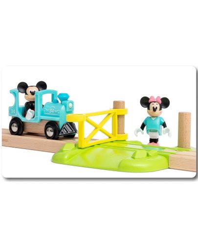 Дървен комплект Brio - Влакче и релси Mickey Mouse - 3