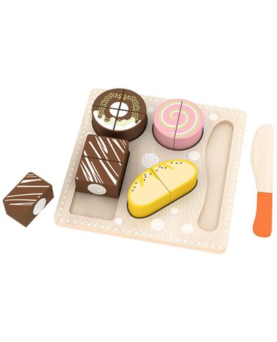 Дървен комплект Acool Toy - Десерти за рязане - 1