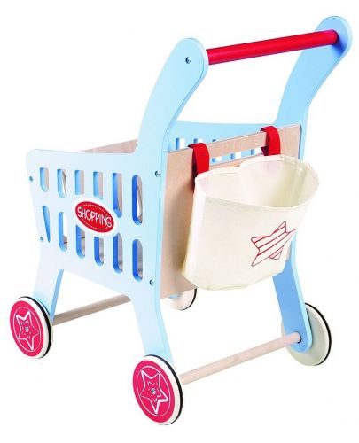 Детска количка за пазаруване Lelin - Синя - 3