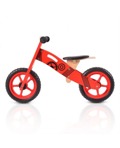 Дървен балансиращ велосипед Moni Toys, 5017, червен - 3