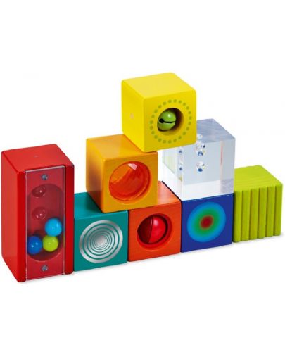 Дървена образователна игра Haba - Сетивни кубчета - 1
