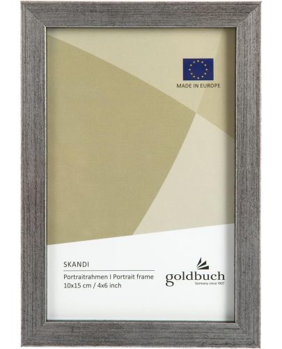 Дървена рамка за снимки Goldbuch - Сребриста, 10 x 15 cm - 1
