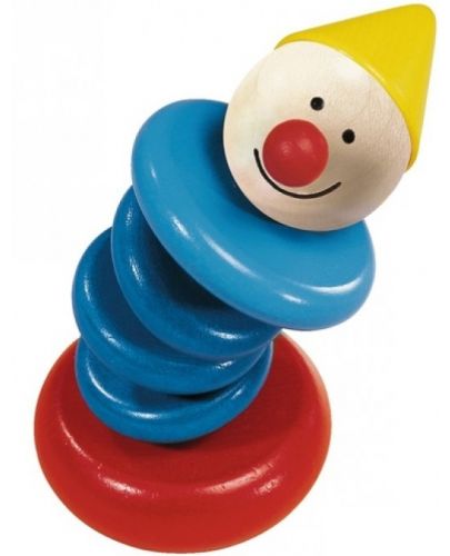 Дървена бебешка играчка Haba, Клоун - 2