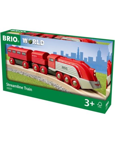 Дървена играчка Brio - Влакче Streamline Train - 1