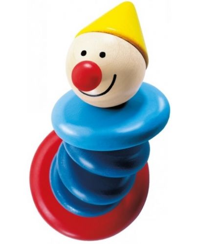 Дървена бебешка играчка Haba, Клоун - 1