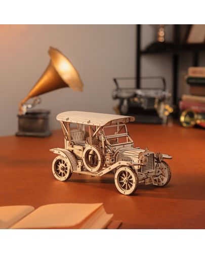Дървен 3D пъзел Robo Time от 298 части - Винтидж автомобил - 2