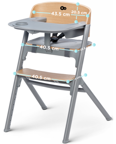 Дървено столче за хранене KinderKraft - Livy - 5