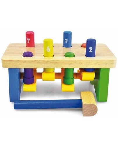  Дървена маса с чукче Acool Toy - 1