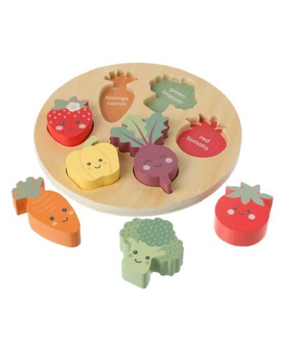 Дървен сортер Orange Tree Toys - Щастливи зеленчуци - 2