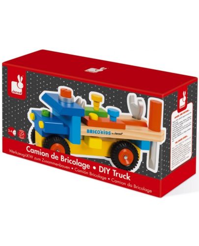 Дървена играчка Janod - Сглоби си сам, камион - 3
