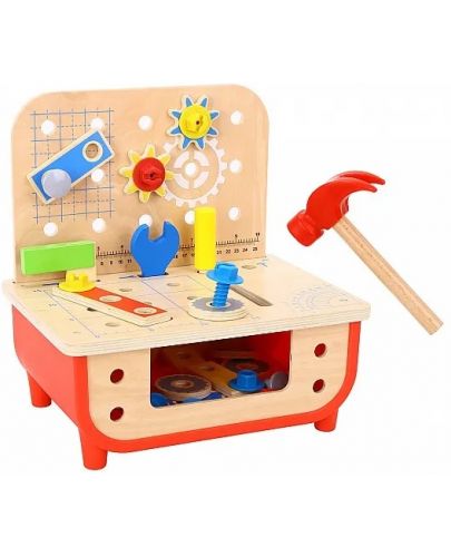 Дървен комплект Tooky Toy - Работилница с инструменти - 3