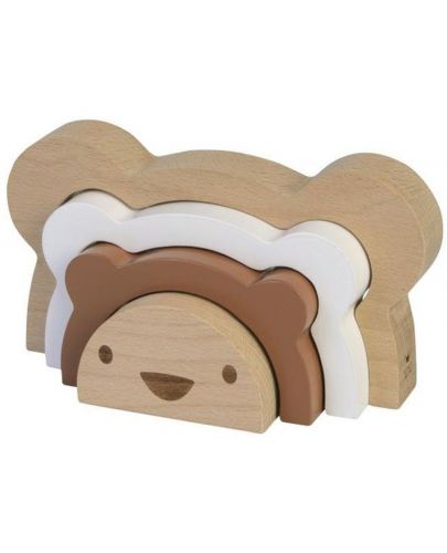 Дървена играчка BamBam - Eco Friendly, Дъга, Мече - 1