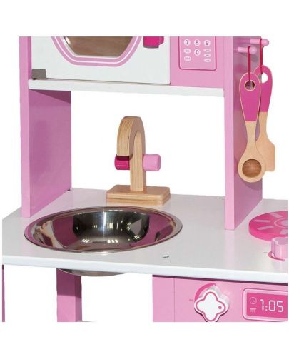 Дървена детска кухня Andreu toys - Rosa, розова - 3