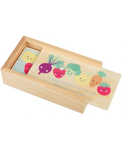 Дървен детски пъзел Orange Tree Toys - Щастливи зеленчуци - 3