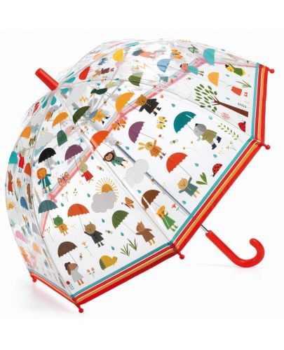 Детски чадър Djeco - Под дъжда - 1